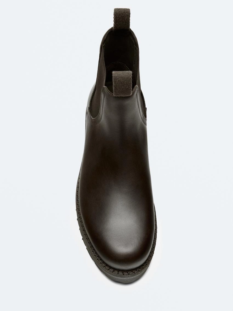 Челси ботинки из разделанной кожи