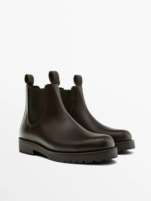 Челси ботинки из разделанной кожи- Заказать в России