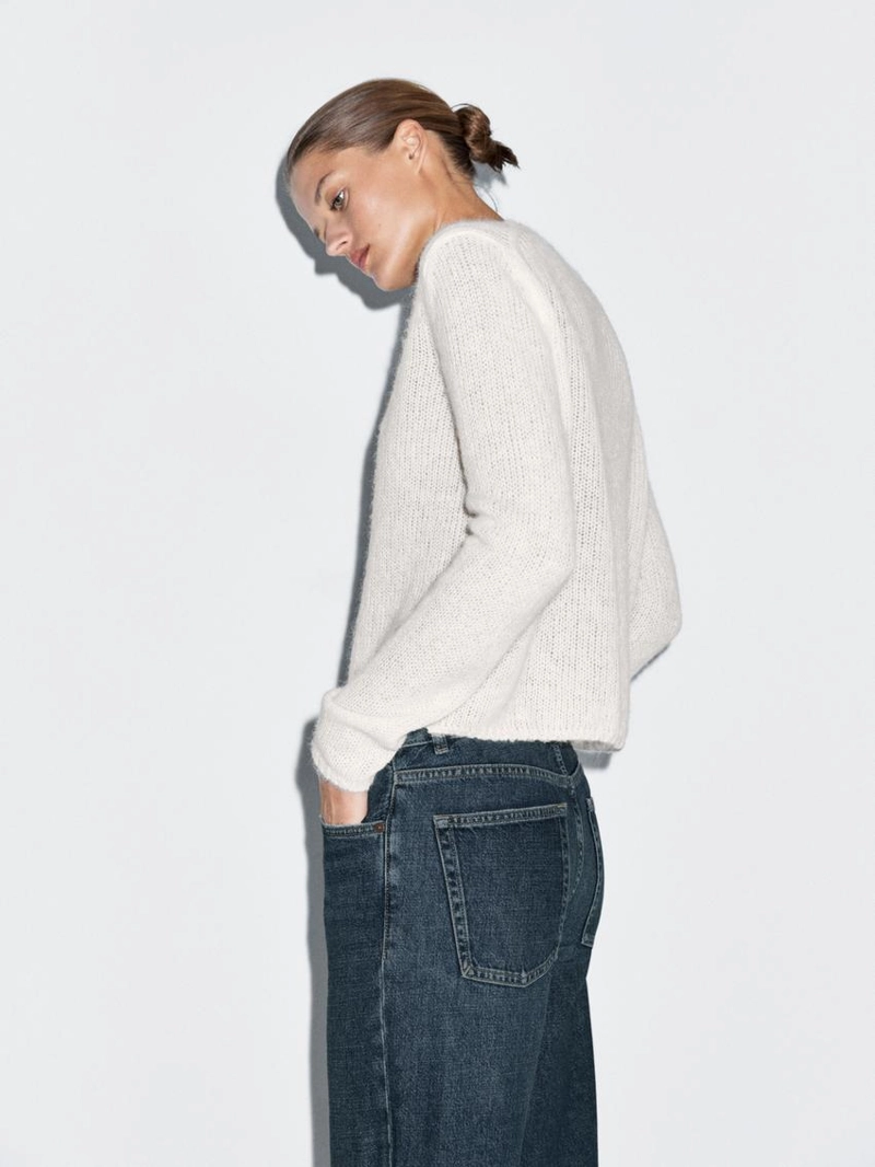 Джинсы с низкой посадкой прямого кроя с манжетами