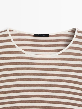 Футболка в полоску из 100% хлопка- Заказать в России