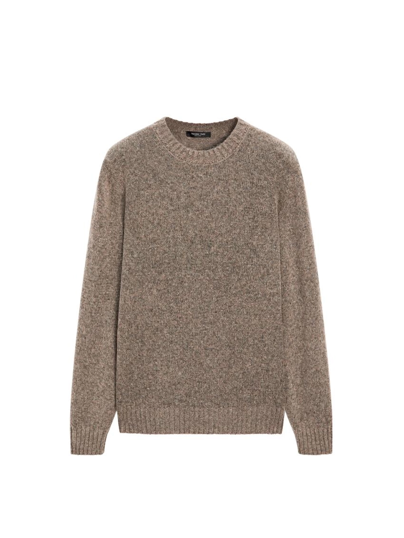 Трикотажный свитер с круглым вырезом из шерстяной смеси