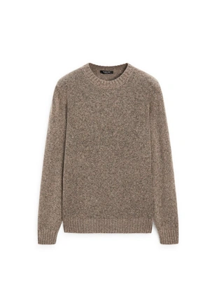 Трикотажный свитер с круглым вырезом из шерстяной смеси- Заказать в России