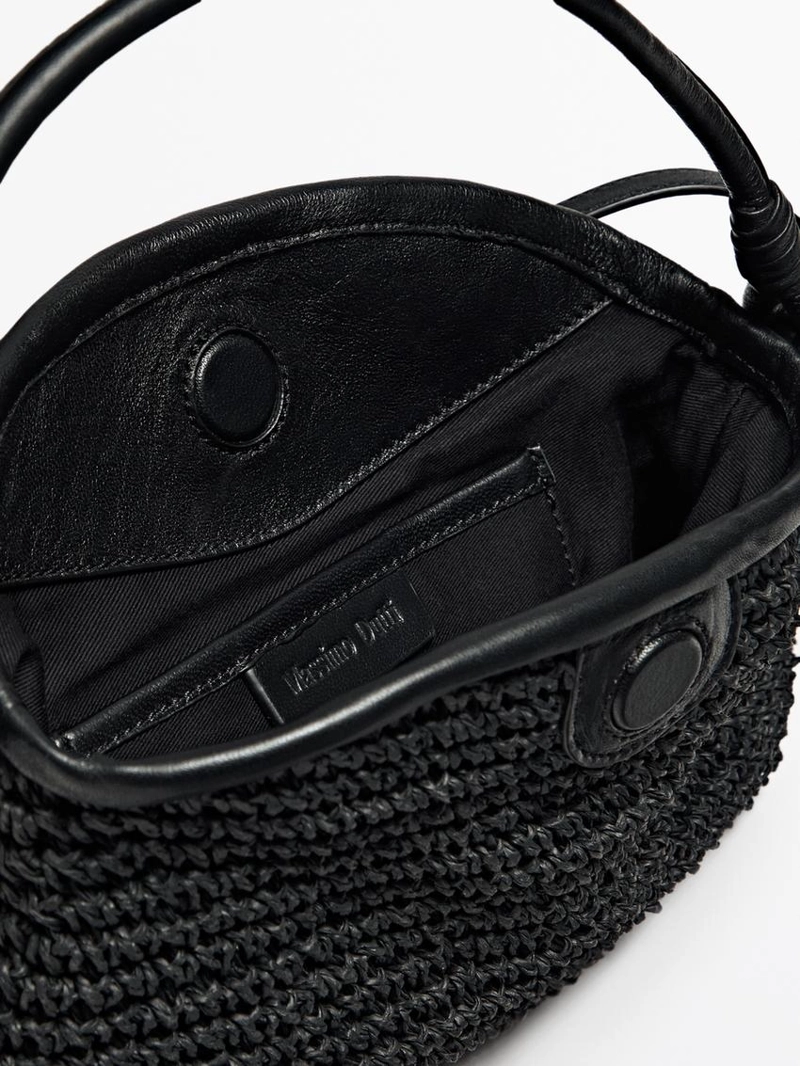 Сумочка-сатчел из плетеной бумаги