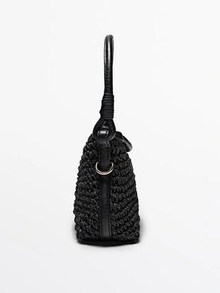 Сумочка-сатчел из плетеной бумаги- Заказать в России