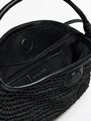 Сумочка-сатчел из плетеной бумаги- Заказать в России