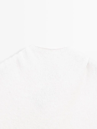 Белая худи из альпаки с передником- Заказать в России