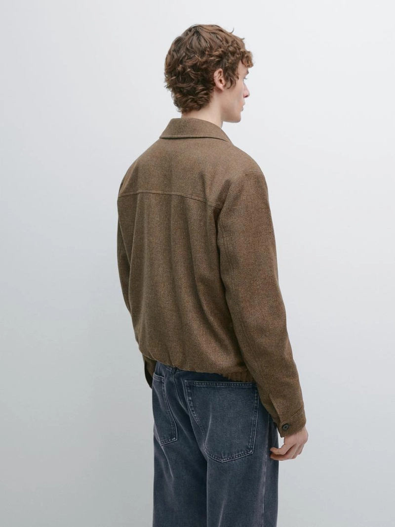 Шерстяная куртка на молнии из 100%