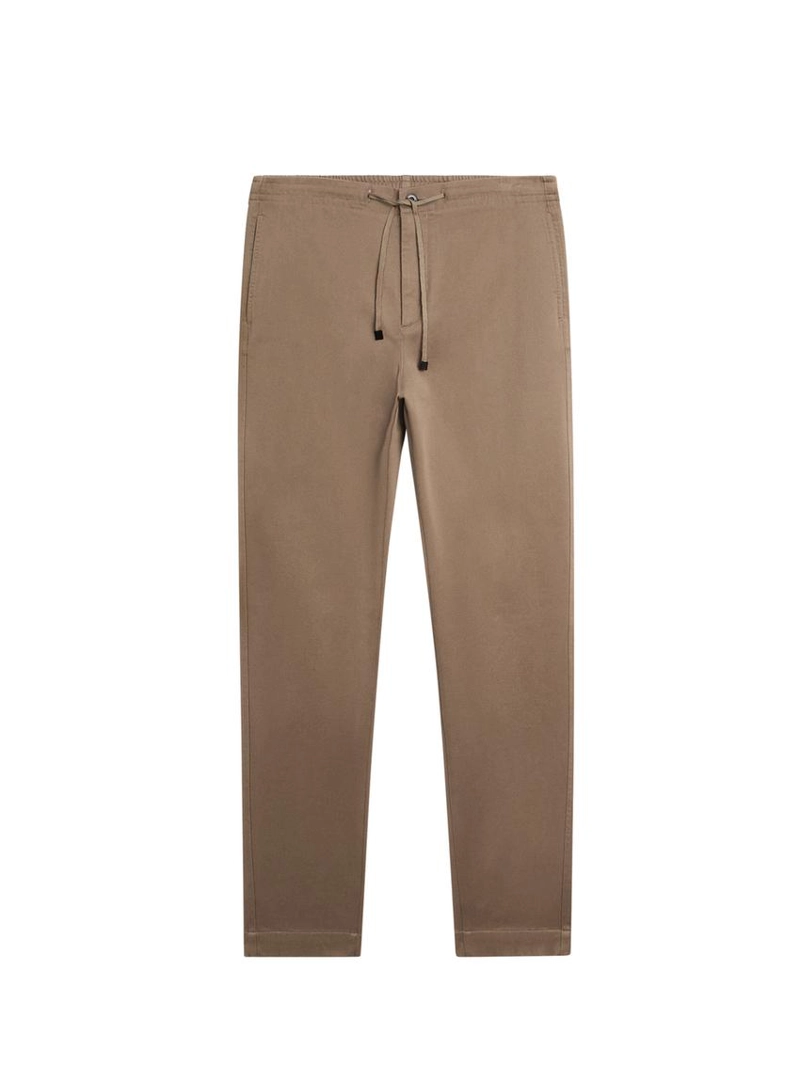 Хлопковые брюки в стиле джоггер из смесовой ткани