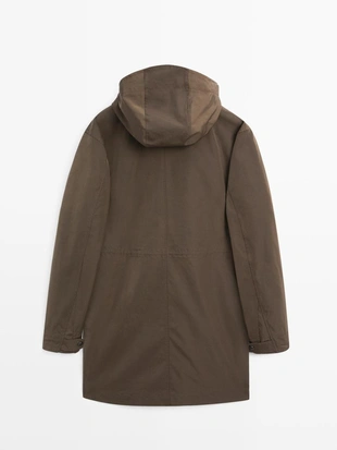 Купить Massimo Dutti Длинная техническая парка с съемным интерьером
