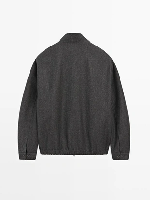 Пиджак из 100% шерсти в елочку- Заказать в России