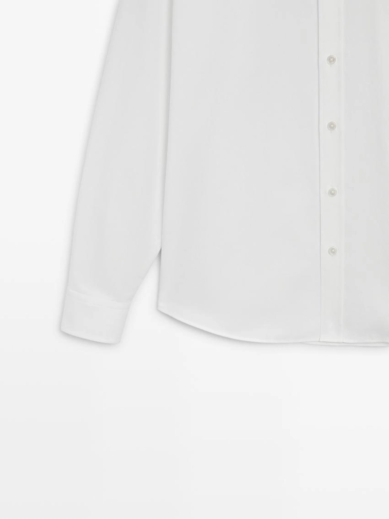 Рубашка среднего кроя в меланжевом стиле