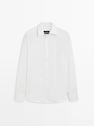 Рубашка среднего кроя в меланжевом стиле- Заказать в России