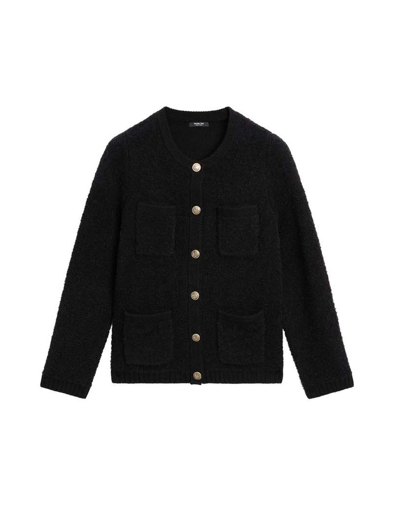 Кардиган из шерстяной смеси с пуговицами из золота