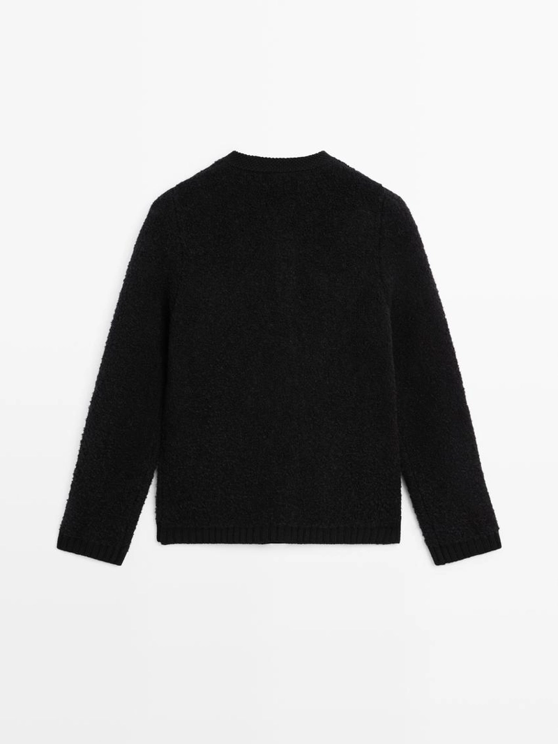 Кардиган из шерстяной смеси с пуговицами из золота