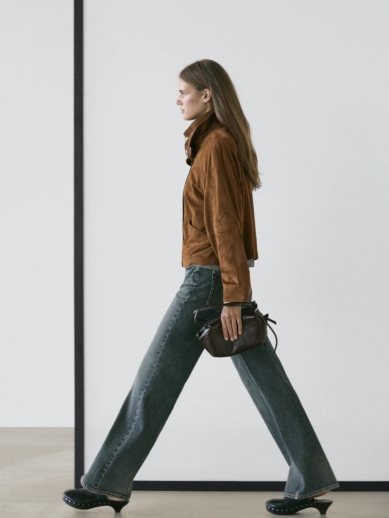 Замшевый пиджак с пуговицами