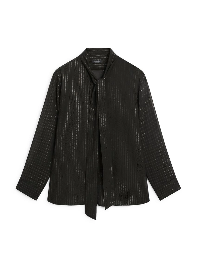 Рубашка свободного кроя с воротником-шарфом