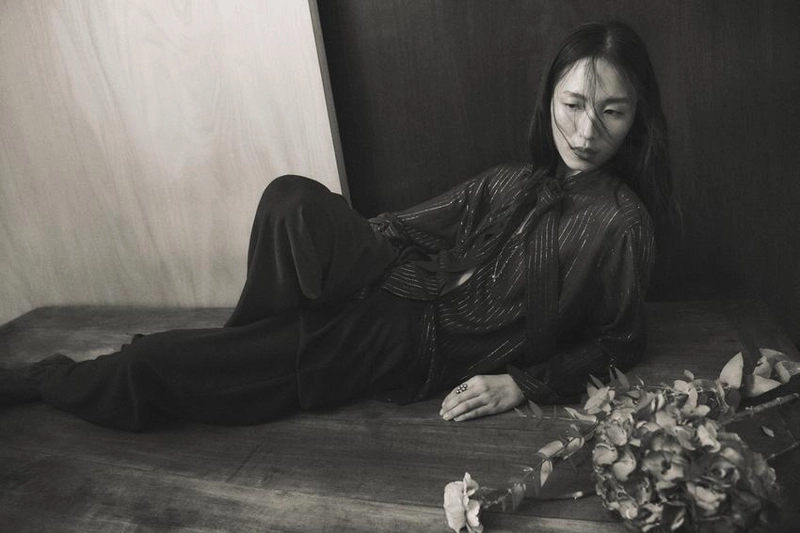 Рубашка свободного кроя с воротником-шарфом