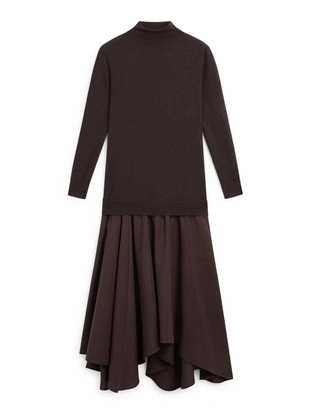 Платье из вязаного полотна с элементами шерсти- Заказать в России