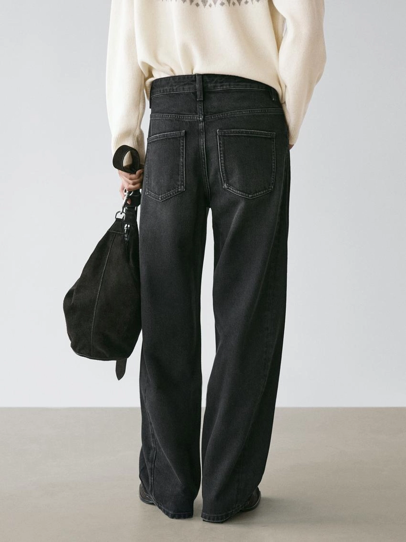 Джинсы с завышенной посадкой бренда massimo dutti