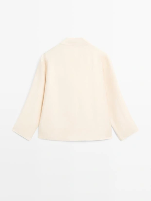 Блузка с биб-деталями- Заказать в России