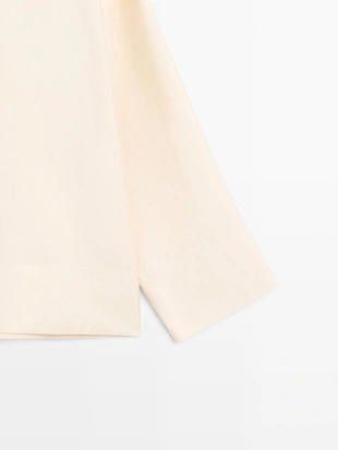 Блузка с биб-деталями- Заказать в России