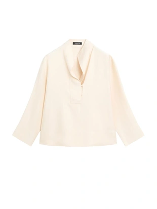 Блузка с биб-деталями- Заказать в России