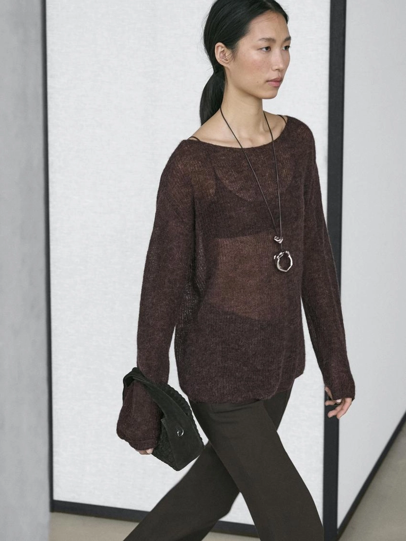 Свитер из альпаки и шерсти