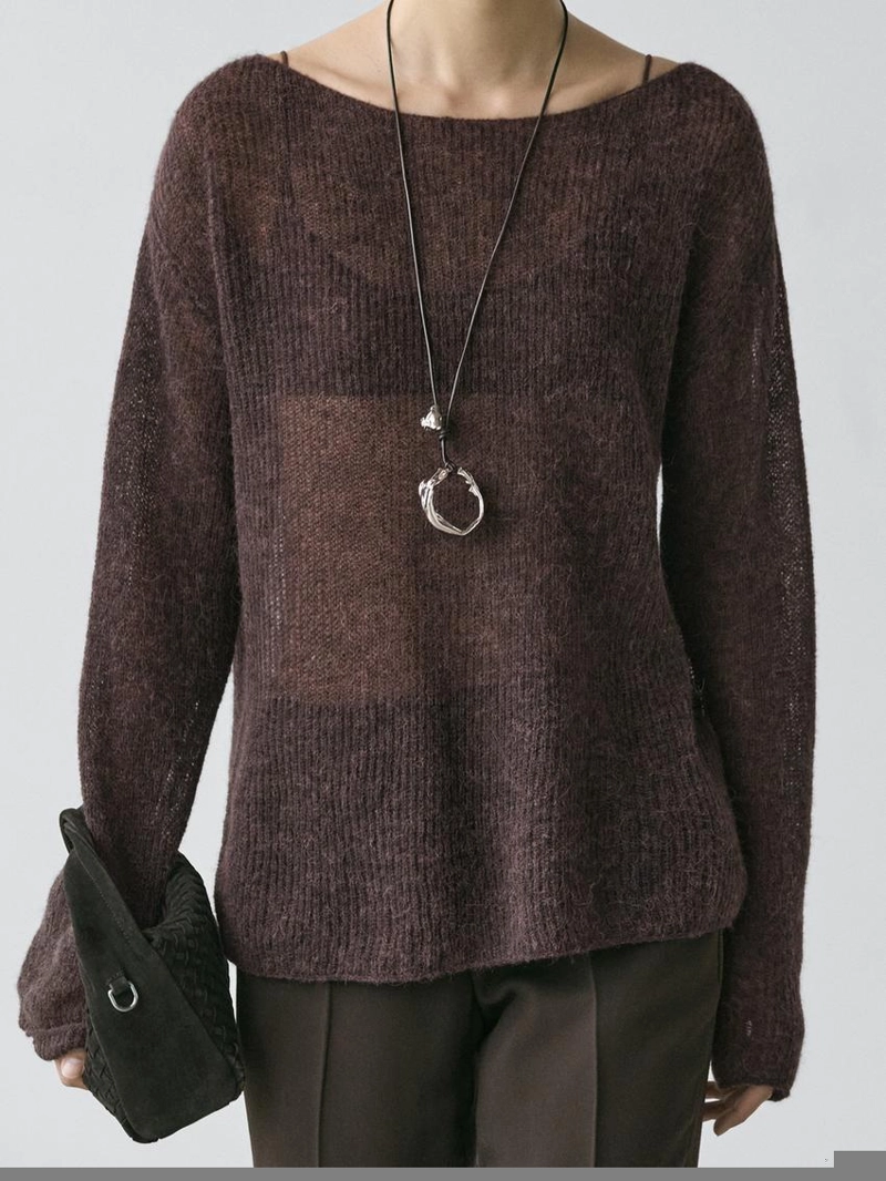 Свитер из альпаки и шерсти