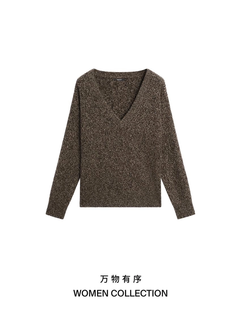 Водолазка massimo dutti из мулине с v-образным вырезом