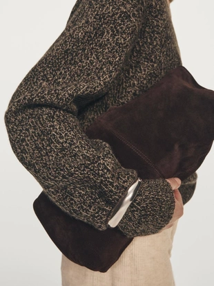 Водолазка MASSIMO DUTTI из мулине с V-образным вырезом- Заказать в России