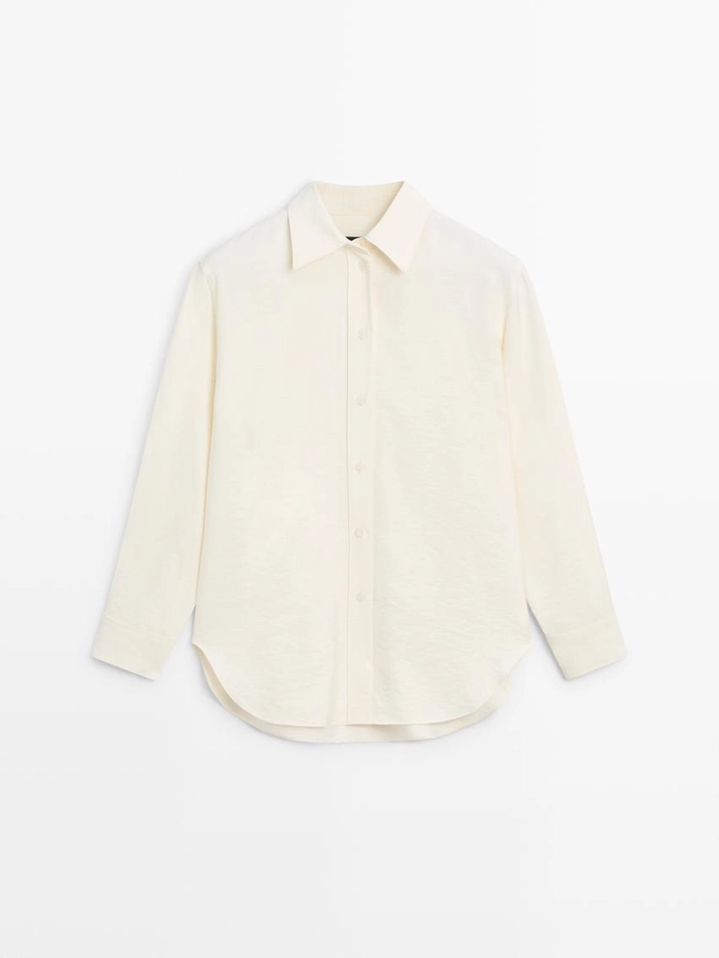 Рубашка с увеличенным размером и длинными рукавами