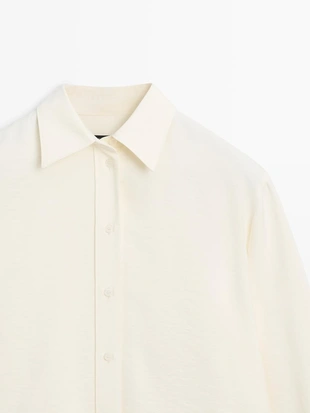 Рубашка с увеличенным размером и длинными рукавами- Заказать в России