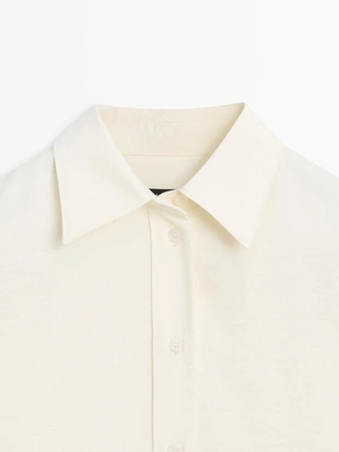 Рубашка с увеличенным размером и длинными рукавами- Заказать в России