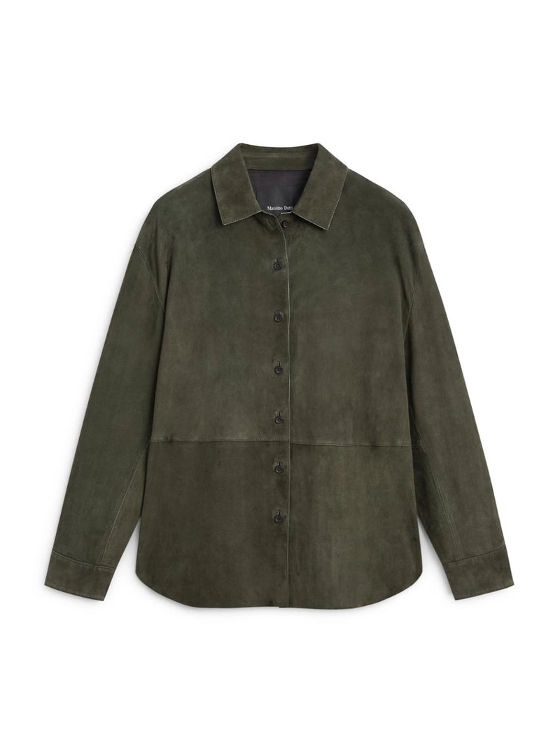 Рубашка из замши с швами