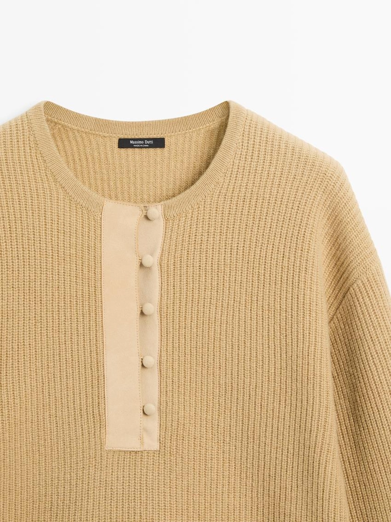 Трикотажный свитер из шерстяной смеси