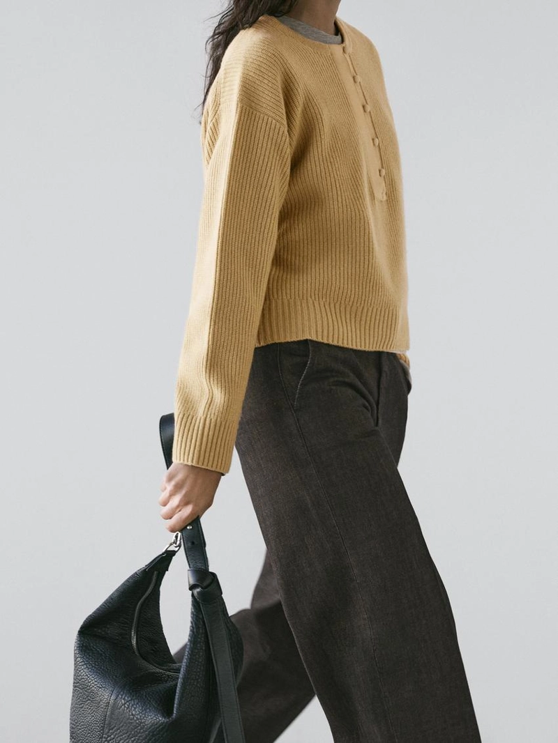 Трикотажный свитер из шерстяной смеси