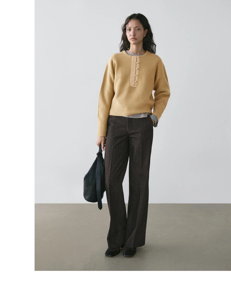 Трикотажный свитер из шерстяной смеси