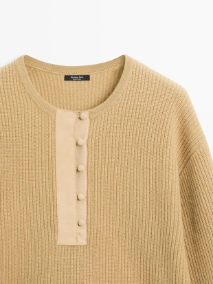 Трикотажный свитер из шерстяной смеси- Заказать в России