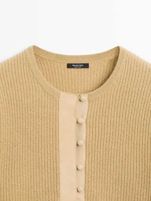 Трикотажный свитер из шерстяной смеси- Заказать в России