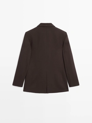 Пиджак с карманами и лацканом- Заказать в России