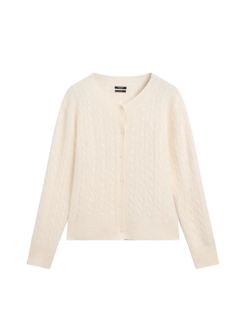 Кардиган с косами из 100% шерсти