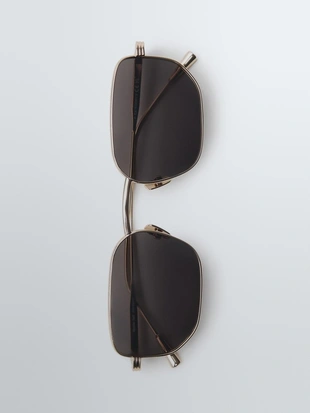 Солнечные очки с квадратными металлическими оправами- Заказать в России