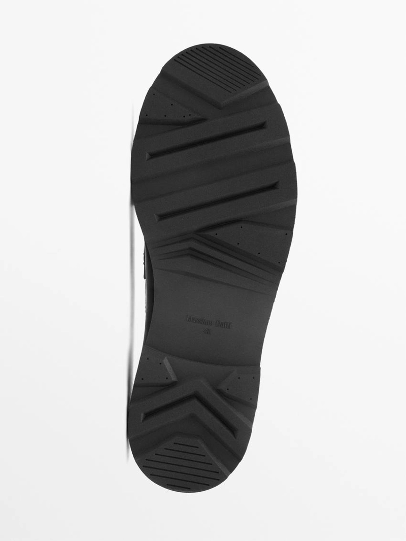 Лоферы из кожи с подошвой для треккинга и пенни-ремешком