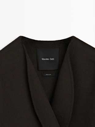 Пальто с округлыми лацканами- Заказать в России