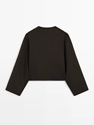 Пальто с округлыми лацканами- Заказать в России