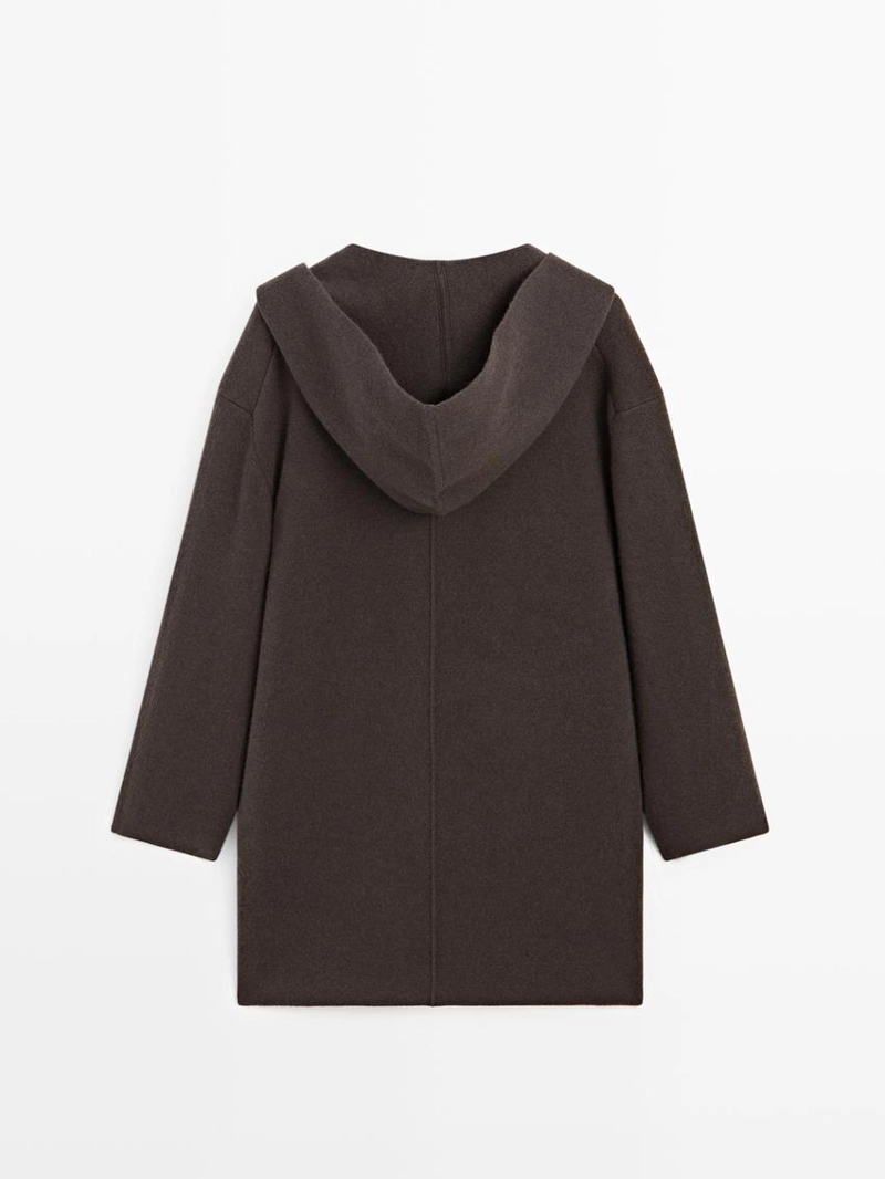 Длинный кардиган с капюшоном-шарфом