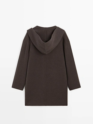 Длинный кардиган с капюшоном-шарфом- Заказать в России