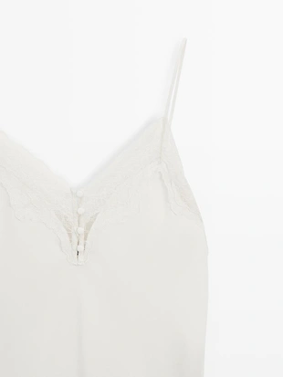 Купить Massimo Dutti Топ-камисоль с пуговицами