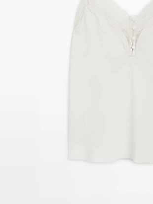 Топ-камисоль с пуговицами- Заказать в России