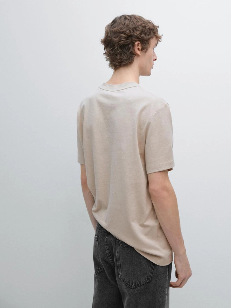 Футболка из хлопкового микса с коротким рукавом